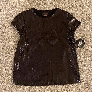 Giambattista Valli Black Sequin Top size medium NWT